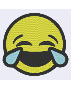 Laughing Face Attachable Embroidered Patch