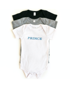 Prince Embroidered Baby Grow