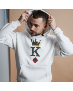 King of Spades Embroidered Men's Hoodie