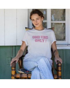 Good Vibes Only Embroidered Unisex T-Shirt