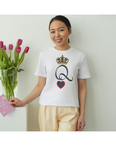 Queen of Spades  Embroidered Women's T-Shirt